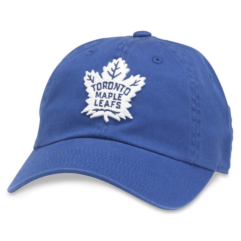 AMERICAN NEEDLE Toronto Maple Leafs Unisex Blue Line Officially Licensed NHL National Hockey League Team Baseball Hat Adjustable Buckle Strap Dad Cap (40742B-TML-ROY)